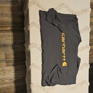 Carhartt Charcoal Tee with Bold Yellow Logo